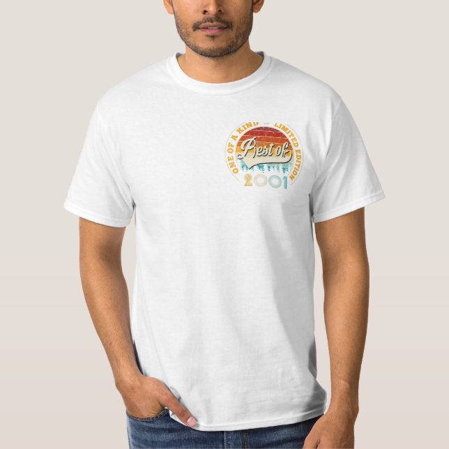 Camiseta Vintage Best Of 2001 22nd Birthday Gift (Frente)
