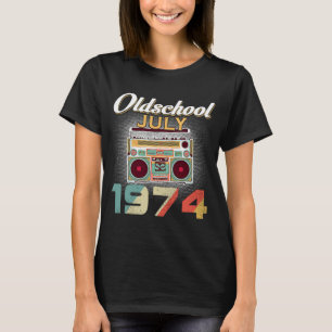 Camiseta Vintage Best of JULY 1974, Aniversário de 46 anos