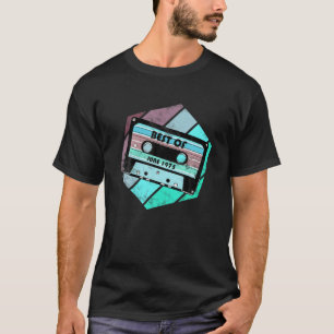 Camiseta Vintage Best of June 1975 Cassette Retro Birthday