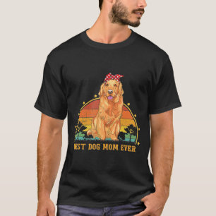 Camiseta Vintage Best Ouro Retriever Dog Mãe Nunca Cachorro