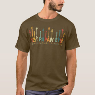 Camiseta Vintage Best Papaw Ever Pai Guitar Dia de os pais