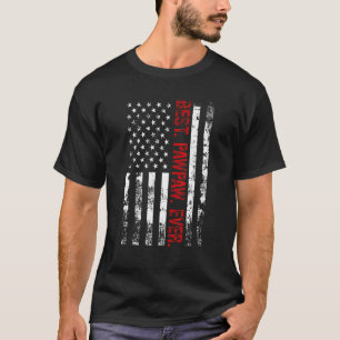 Camiseta Vintage Best Pawpaw Ever American Flag Da Padre