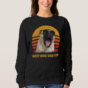 Camiseta Vintage Best Pug Dog Pai Ever Puppy Dia de os pais