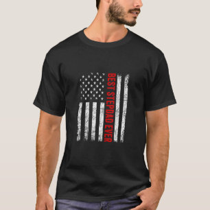 Camiseta Vintage Best Stepdad Ever American Flag D