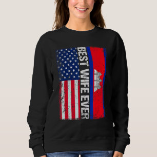 Camiseta Vintage Best Wife Alguma Vez Retro Americano Cambo