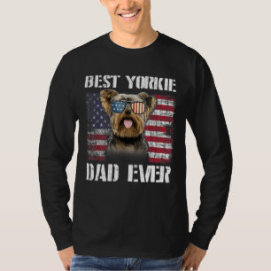 Camiseta Vintage Best Yorkie Pai Alguma Vez Sinalizador Par