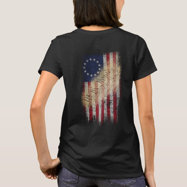 Camiseta Vintage Betsy Ross American Flag (Verso)