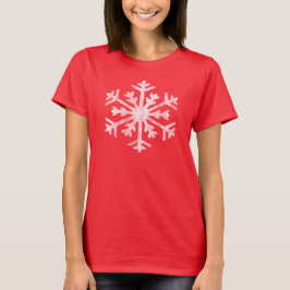 Camiseta Vintage Big White Snowflake Natal