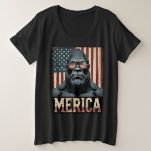 Camiseta Vintage Bigfoot Merica 4° de julho patriótico