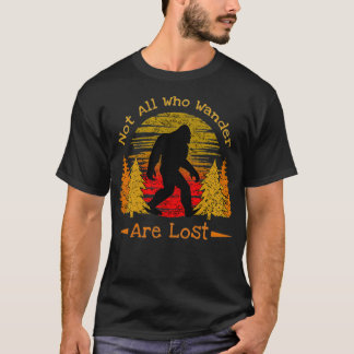 Camiseta Vintage Bigfoot Sasquatch Nem Todos Os Que Vagueia