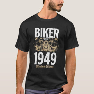 Camiseta Vintage Biker Men Nascer De Motocicleta Feminina E