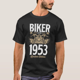 Camiseta Vintage Biker Men Nascer De Motocicleta Feminina E