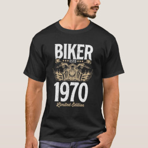 Camiseta Vintage Biker Men Nascer De Motocicleta Feminina E
