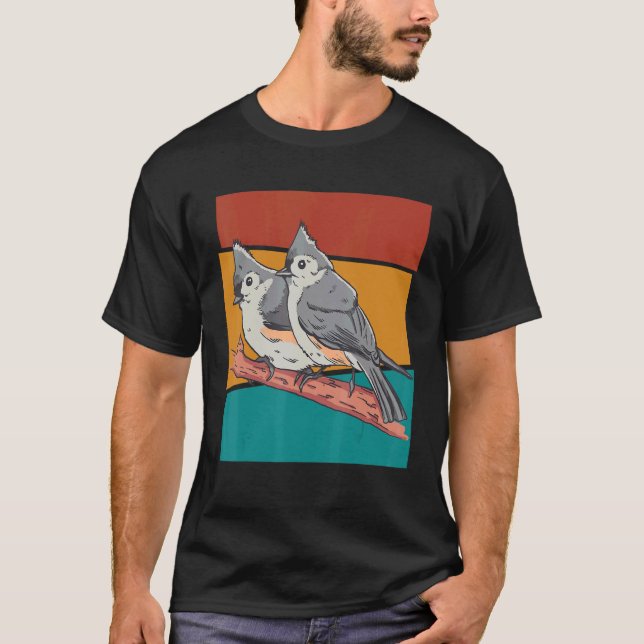 Camiseta Vintage Bird Tufted Titmouse (Frente)