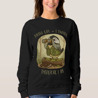 Camiseta Vintage Birder Life – I Twitch Therefore I Am 
