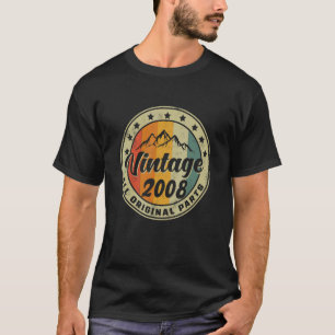 Camiseta Vintage Birthday 2008 Todas as Partes Originais Ra