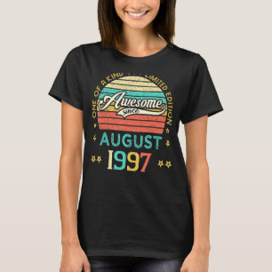 Camiseta Vintage Birthday Awmanutenção desde agosto de 1997