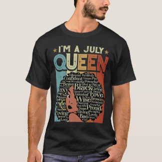Camiseta Vintage Birthday Black History African Sou um julh