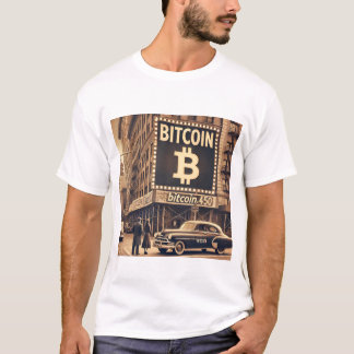 Camiseta Vintage Bitmoney BTC Advertisement Crypto Design