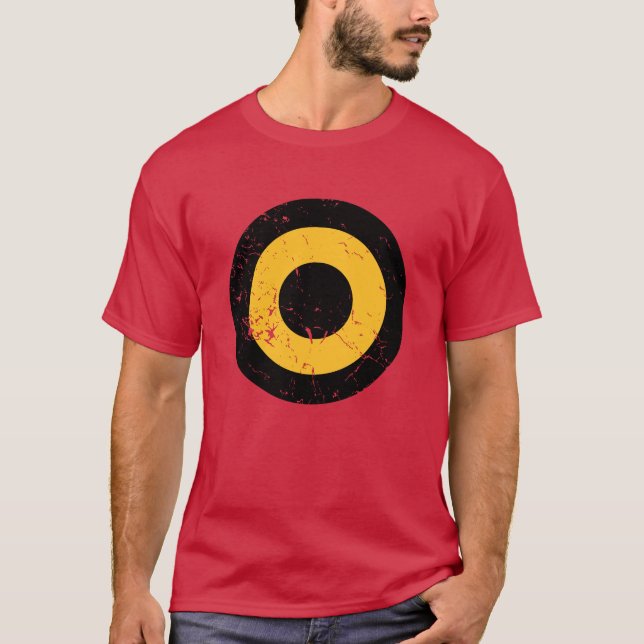 Camiseta Vintage Black & Amber Roundel (Frente)