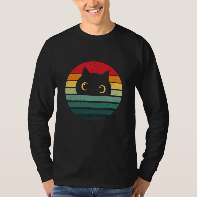 Camiseta Vintage Black Cat (Frente)
