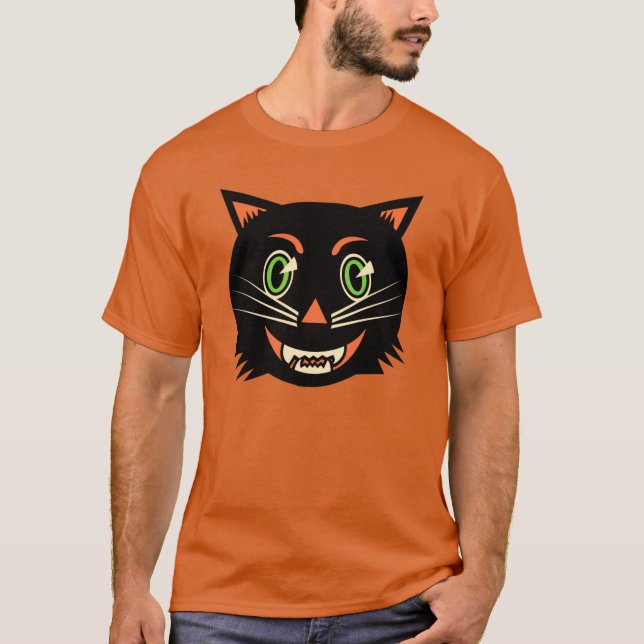 Camiseta Vintage Black Cat (Frente)