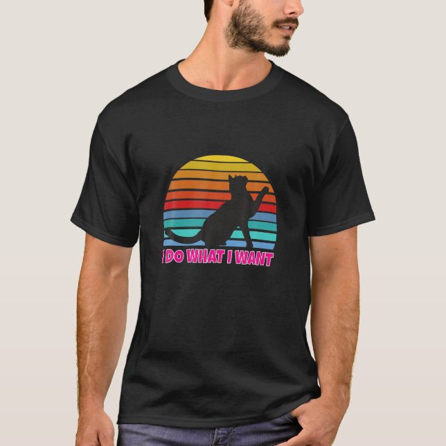 Camiseta Vintage Black Cat Lover (Frente)