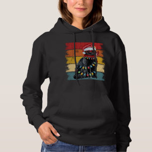 Camiseta Vintage Black Cat Luzes de Natal Cat Gover Chris