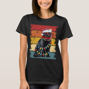 Camiseta Vintage Black Cat Luzes de Natal Cat Gover Chris
