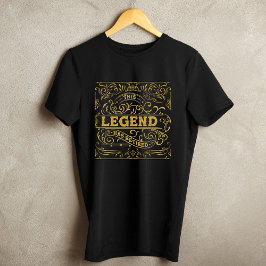 Camiseta Vintage Black Dourado Legenda Retirement