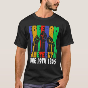 Camiseta Vintage Black Freedom Day Junúltimo 19 De Junho De