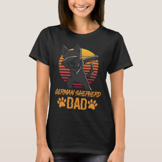 Camiseta Vintage Black German Shepherd Dad Fathers Day For