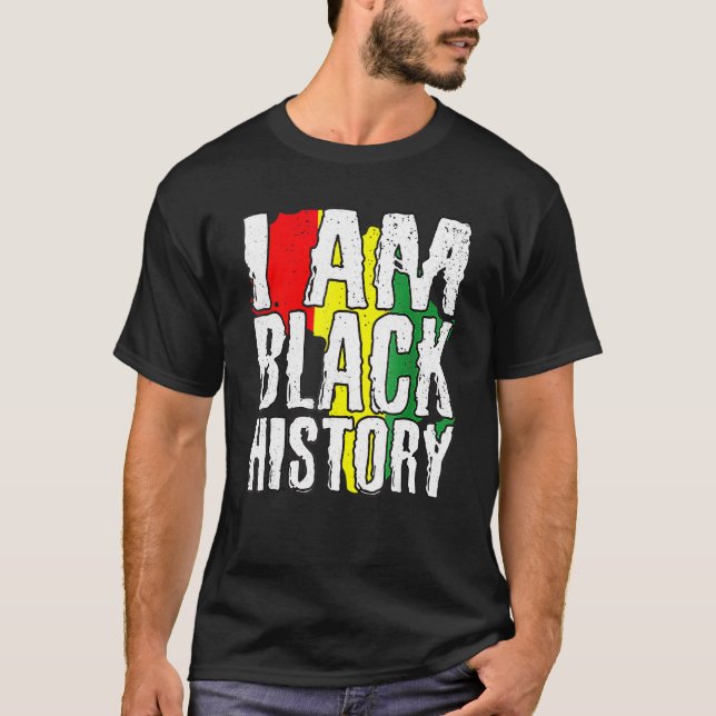 Camiseta Vintage Black History Month Shirt Fist (Frente)