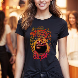 Camiseta Vintage Black Orange Witch Breve Figurino de Hallo