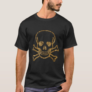 Camiseta Vintage Black Pirata Skull E Bones