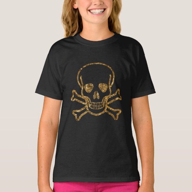 Camiseta Vintage Black Pirata Skull E Bones (Frente)