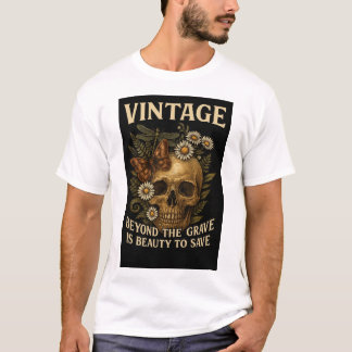 Camiseta Vintage Bloom & Bones”
