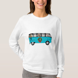 Camiseta Vintage blue bus Holiday Bunny Humor