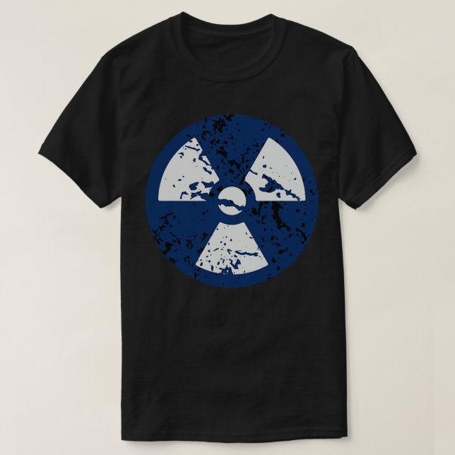 Camiseta Vintage Blue Radioative Sinal (Frente do Design)