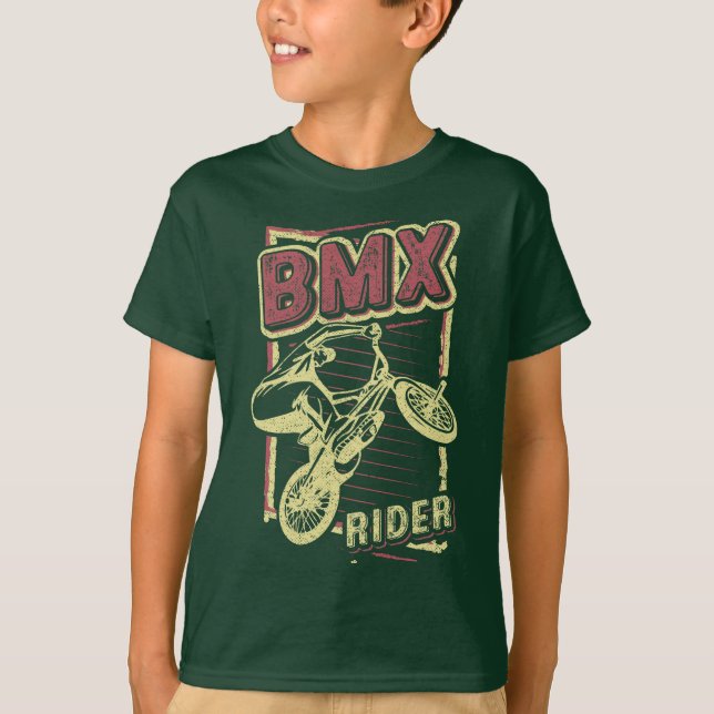 Camiseta Vintage Bmx Rider - Bmx Bike (Frente)