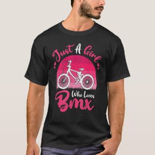 Camiseta Vintage Bmx Sports Apenas Uma Menina Que Ama Bmx