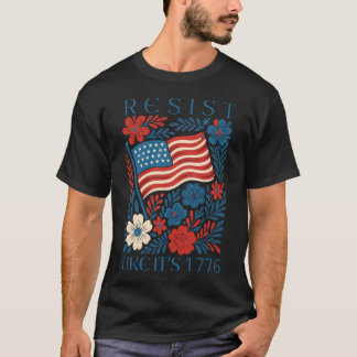 Camiseta Vintage Boho Floral Sutil Resistência Como Se Foss