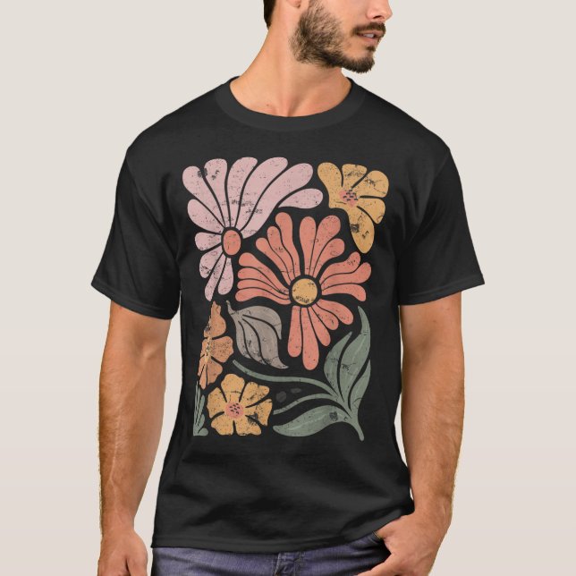 Camiseta Vintage Boho Wildflower Graphic (Frente)