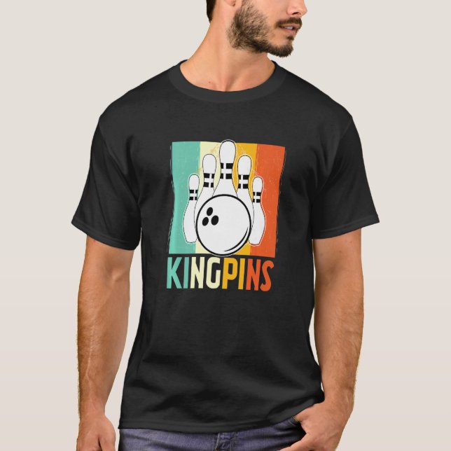 Camiseta Vintage Boliche Bowler KingPins (Frente)