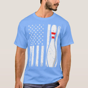 Camiseta Vintage Boliche Pin USA Flag Bowler