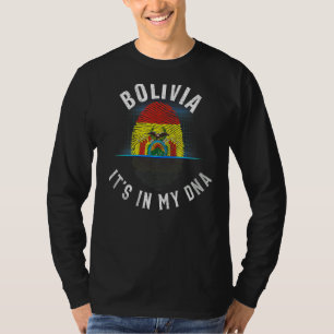 Camiseta Vintage Bolivia Flag Está No Meu Dna Boliviano