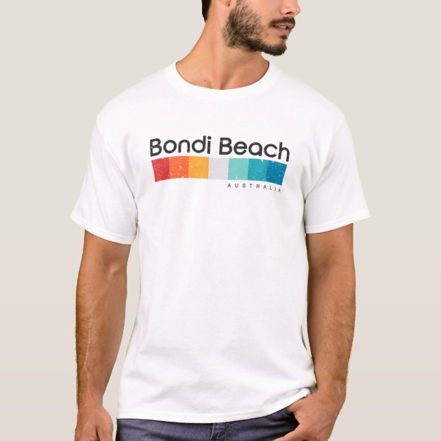 Camiseta Vintage Bondi Beach, Design (Frente)