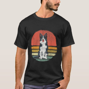 Camiseta Vintage Border Collie Dog Retro Border Collie Love