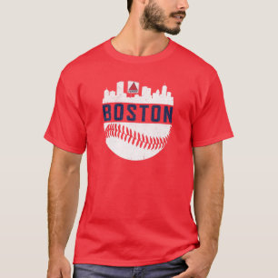 Camiseta Vintage Boston Baseball Skyline Massachusetts Retr