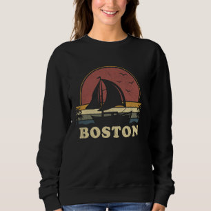 Camiseta Vintage Boston Sailboat Summer Barco Sai